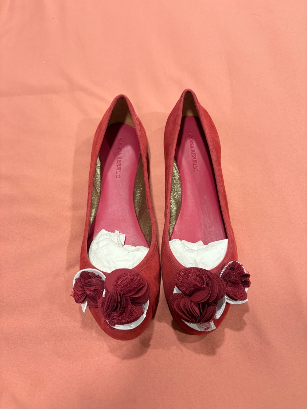 Banana Republic Red Tessie Floral Appliqué Ballet Flats + A GIFT 🎁